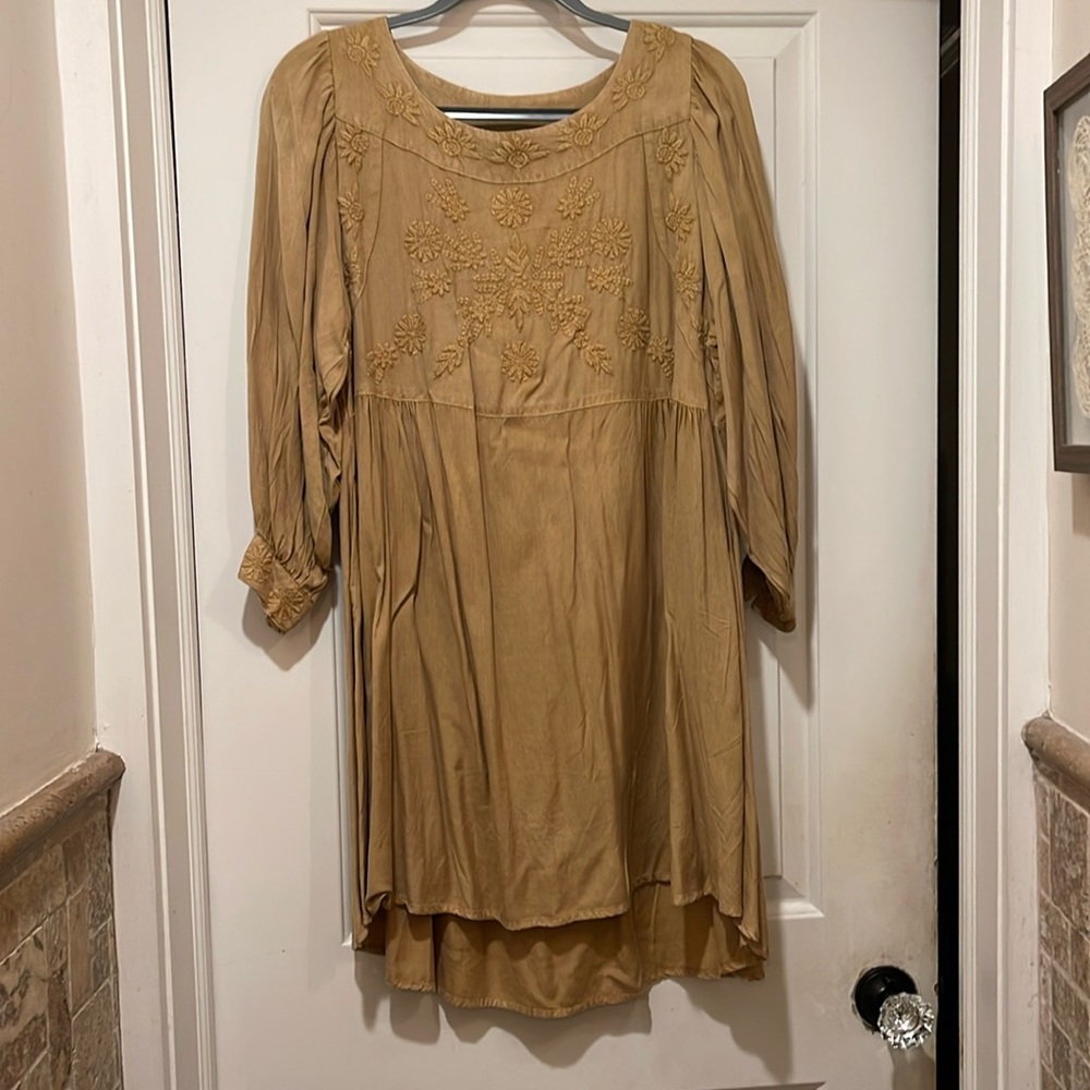 Flowy Embroidered Mini Dress